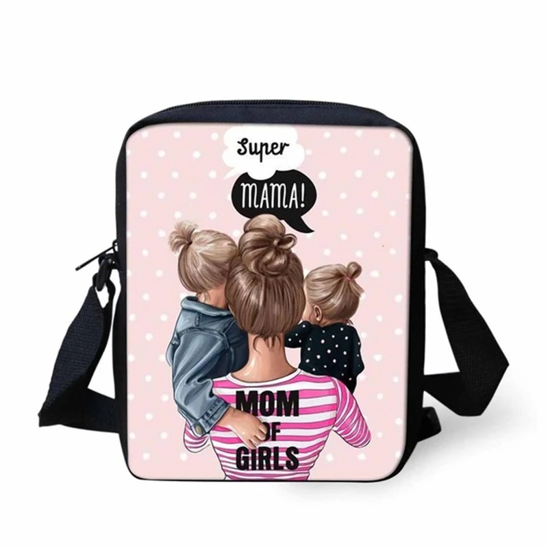 ELVISWORDS брендовая сумка на плечо супер мама с принтом женские сумки-мессенджеры