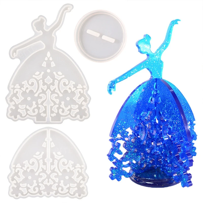 

Dancing Girl Jewelry Holder Mold Resin Jewelry Mold DIY Pendant Mold Crafting Resin Epoxy Polymer Clay Mold Craft Tool