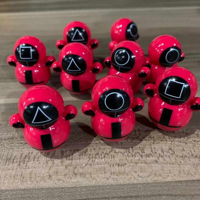 

Squid Tumbler Doll Children Squid Cosplay Tumbler Toys Kids Relieve Stress Toy Home Decoration Toy Gifts