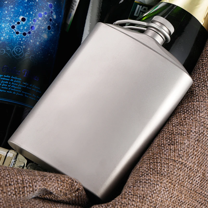 Для дома и кухни 260 мл титановая фляжка на бедрах Саке плоская для ликера