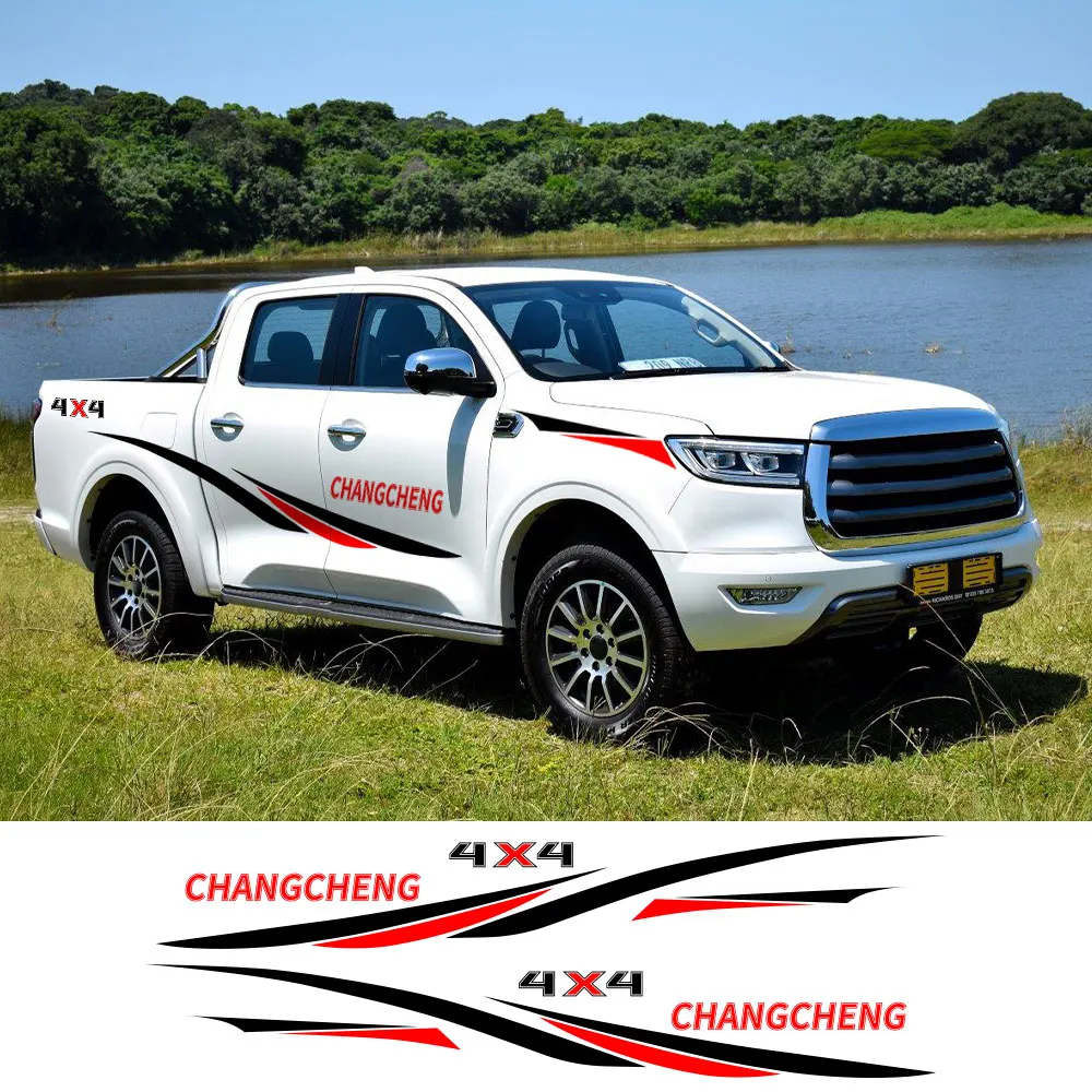 

Для GWM Poer Pao, боковые наклейки для кузова пикапа, для грузовика 4x 4, виниловая пленка с буквами, Декоративные Чехлы, автомобильные наклейки, ак...