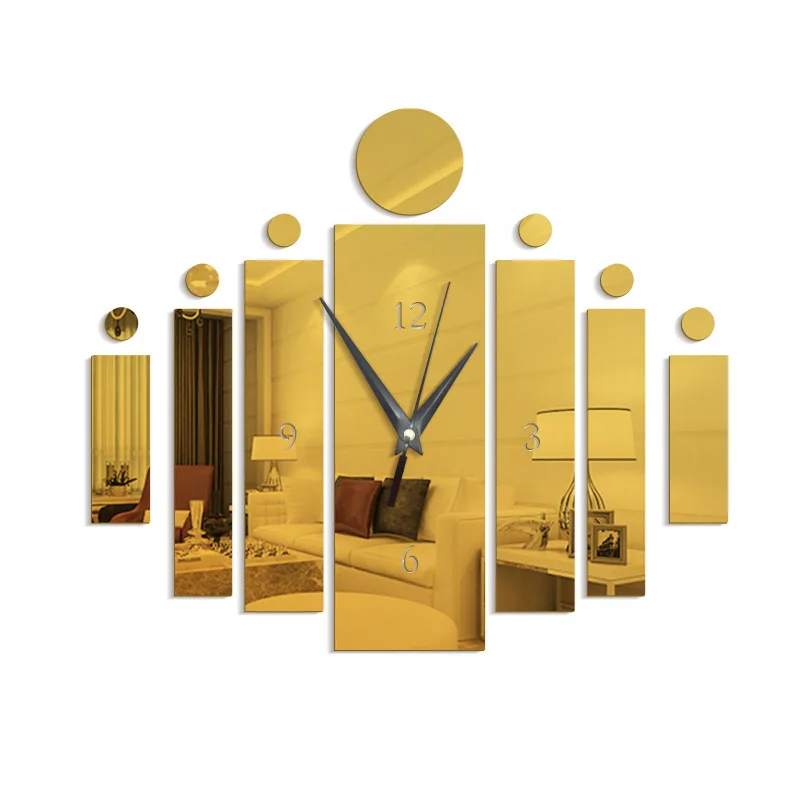 

Hot Selling Acrylic Mirror Technology Digital Wall Clock Mirror Stereo Wall Clock Digital Home Decor Moder Bedroom Decor Korean