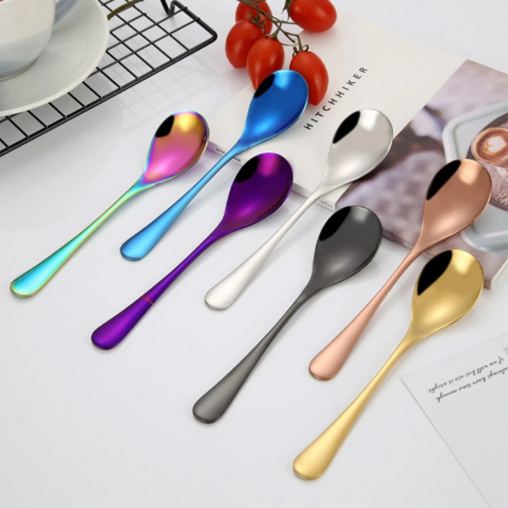 Мини чайная ложка набор столовых приборов из нержавеющей стали уникальная