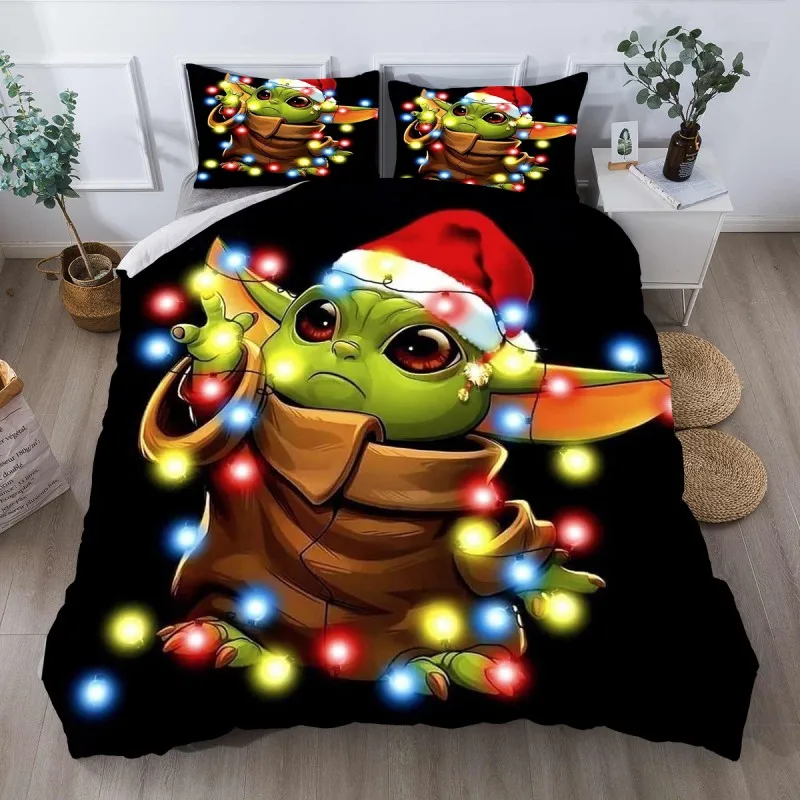 

Star Wars Baby Yoda Bedding Set 3D Boy Home Textile Nordic Cover Twin Full Queen King Duvet Cover Pillow Case All Seasons