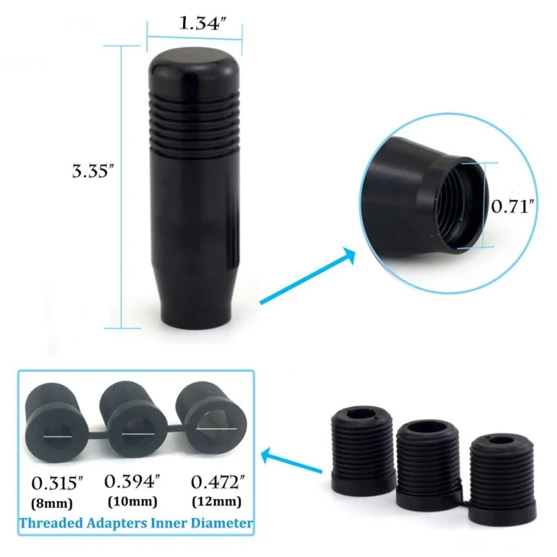 Ручка переключения передач в форме пули ручка из алюминиевого сплава подходит