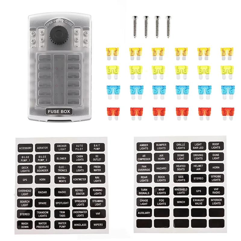 Обновлено 12 блок предохранителей держатель Пластик крышки Твин Вход лезвие со