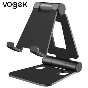 vogek metal foldable rotatable phone stand for samsung xiaomi huawei desktop mobile phone holder mount bracket for iphone free global shipping