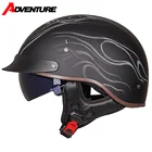 Мотоциклетный шлем GXT в стиле ретро, полушлем для байкеров, с сертификатом ECE, с открытым лицом, всесезонный