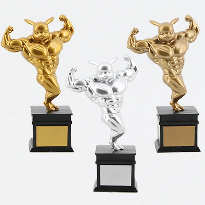 

Аниме Покемон фитнес мускулистый человек фигурка модель игрушка забавный креативный трехцветный Золотой бикачу настольное украшение моде...