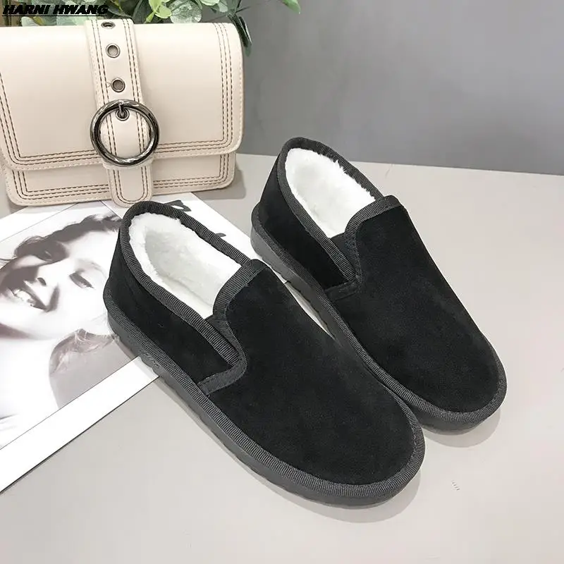 

New 2021 Cotton Slippers Men's Winter Comfortable Non-slip Home Cotton Shoes Lovers Indoor Plus Velvet Warm Slippers Women Shoe