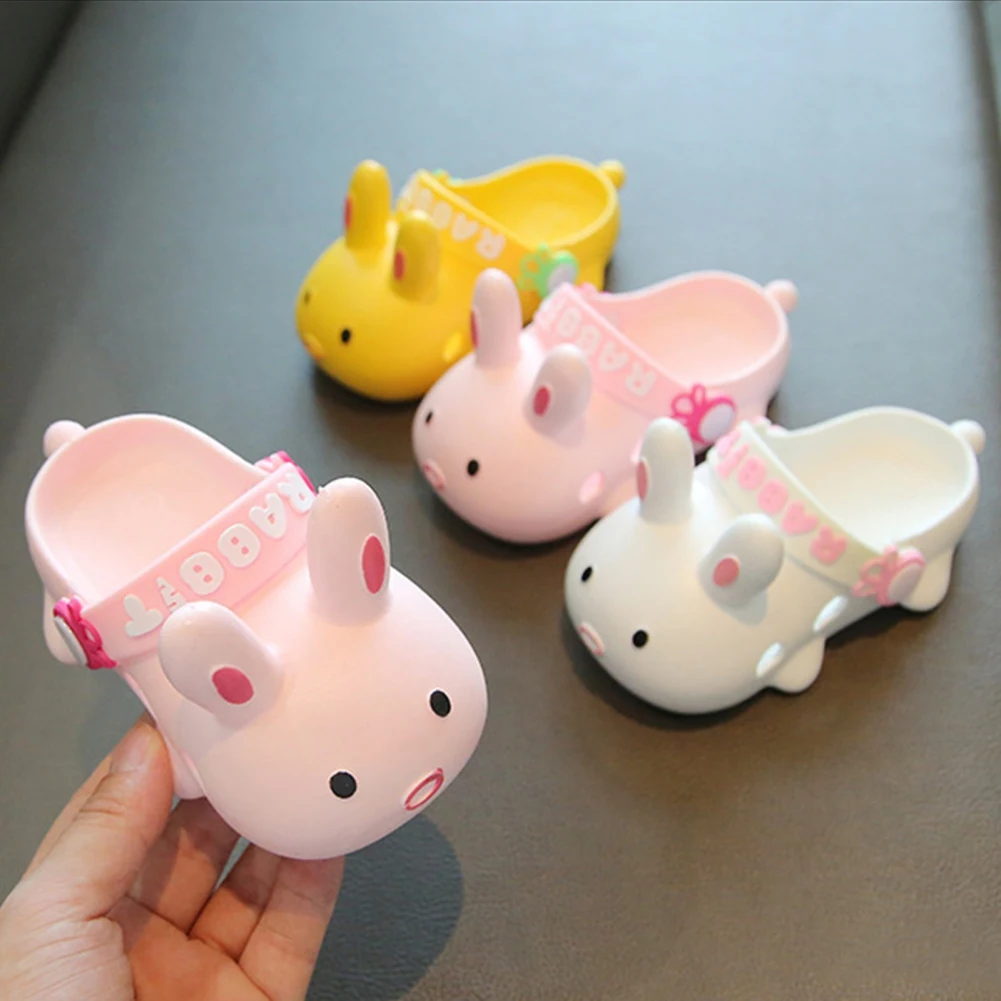 

Cartoon Rabbit Shoe Child Girl Soft Slippers for Kids Simulation Non-Slip Sandals Summer Beach Home Slippers for beach/swimming