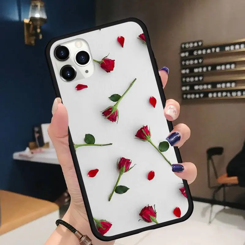 

wild flower color rose daisy Phone Case for iPhone 11 12 pro XS MAX 8 7 6 6S Plus X 5S SE 2020 XR Soft silicone