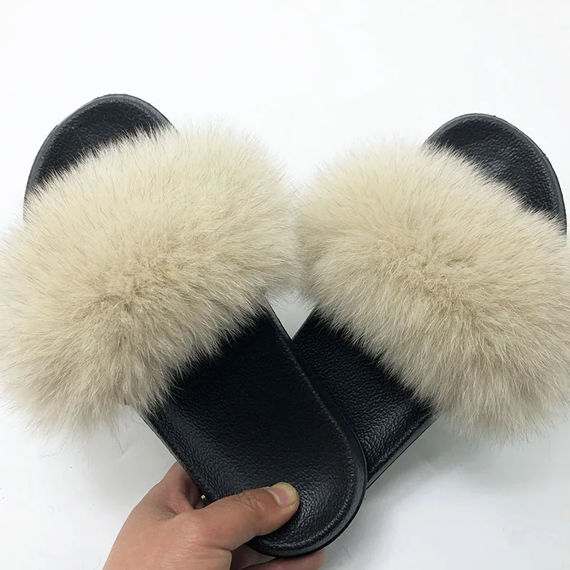 Женские меховые тапочки пушистые шлепанцы сандалии Европейские размеры 36