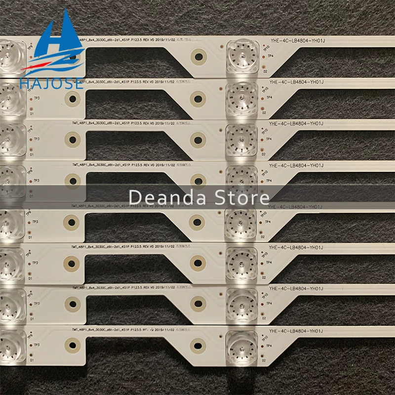 8 Uds 4 светодиодный s для TCL L48P1S CF B48A858U tira de led освещения trasera 4C LB4804 ZM1 ZM01J L48P1