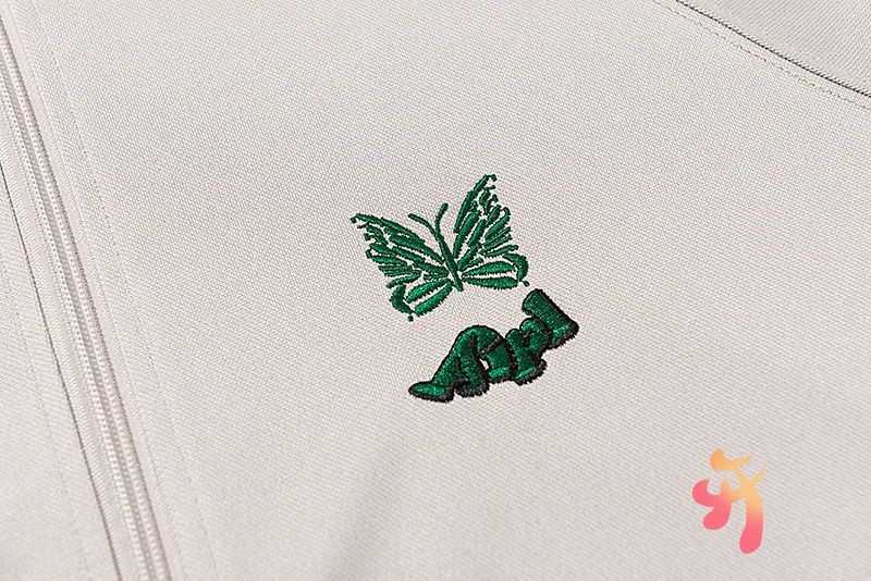 

Oversize Men's Women's AWGE Needles Sportswear High Quality Green Butterfly Embroidery AWGE Needles Sweatshirt Track Sweatpants