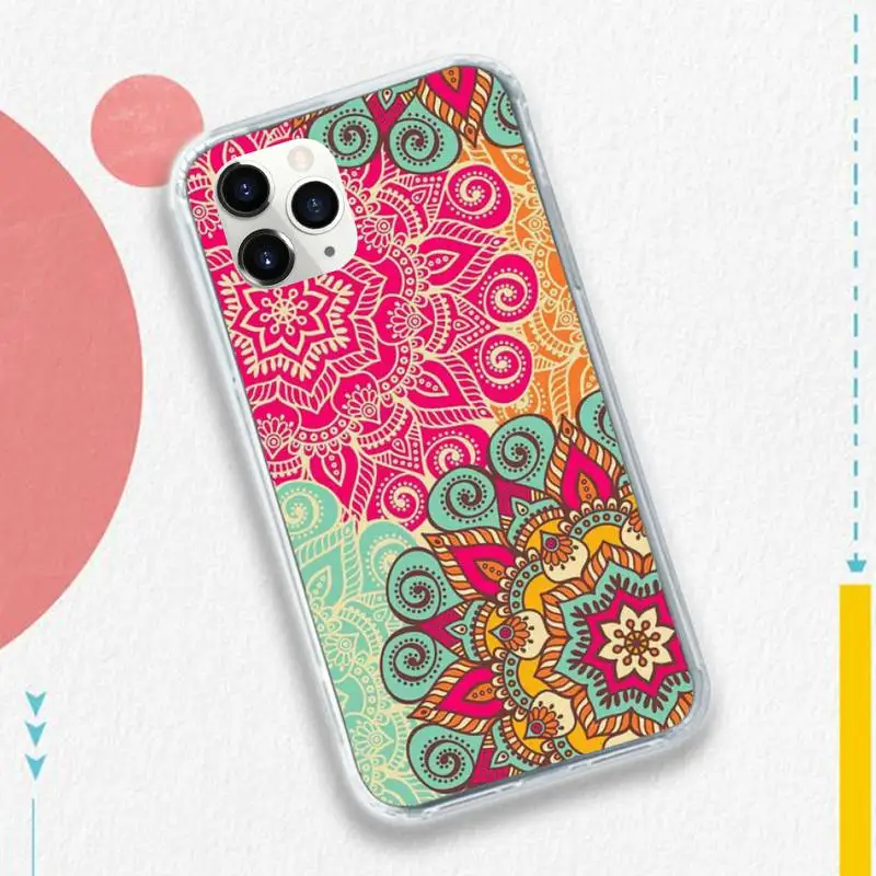

Color mandala pattern Phone Case for iPhone 11 12 pro XS MAX 8 7 6 6S Plus X 5S SE 2020 XR