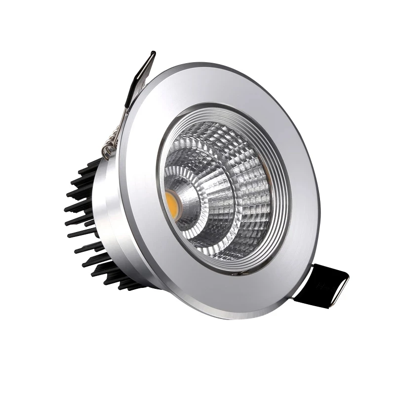 

Round dimmable embedded LED downlight 5W 7W 9W 12W 15W 18W COB LED ceiling light spotlight AC110-220V indoor lighting
