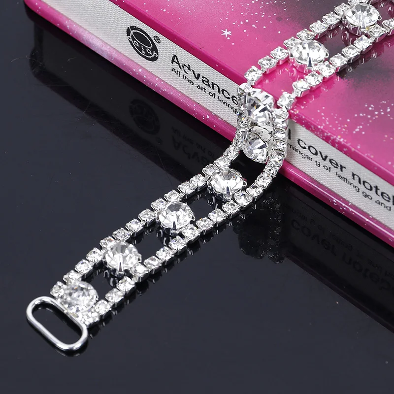 Новинка 4 шт. стразы с кристаллами металлическая цепь пряжкой для плавания