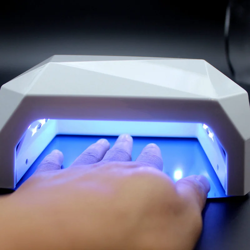 Профессиональный Сушилка для ногтей в форме бриллианта Светодиодный УФ лампа 36