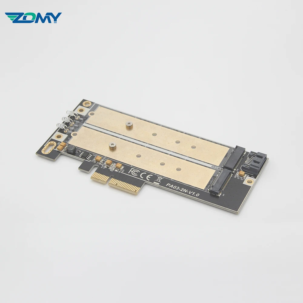 Переходная плата PCIe со светодиодной подсветодиодный кой ключ B к m.2 NGFF M Key M.2 NVME