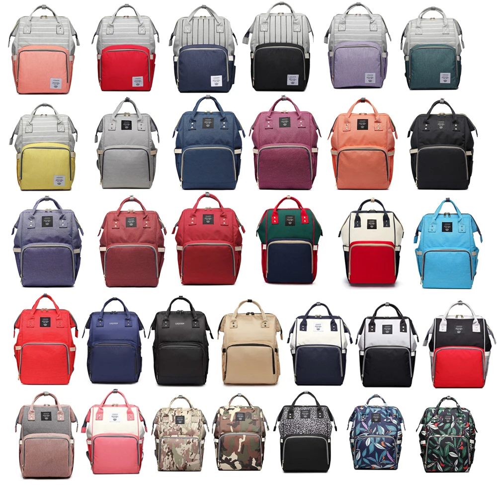 Bolsa de pa&ntilde;ales de maternidad, mochila de gran capacidad para cochecito de beb&eacute;, bolso de lactancia para mam&aacute;, cambiador de pa&ntilde;ales para el cuidado del beb&eacute;, 35 colores-5