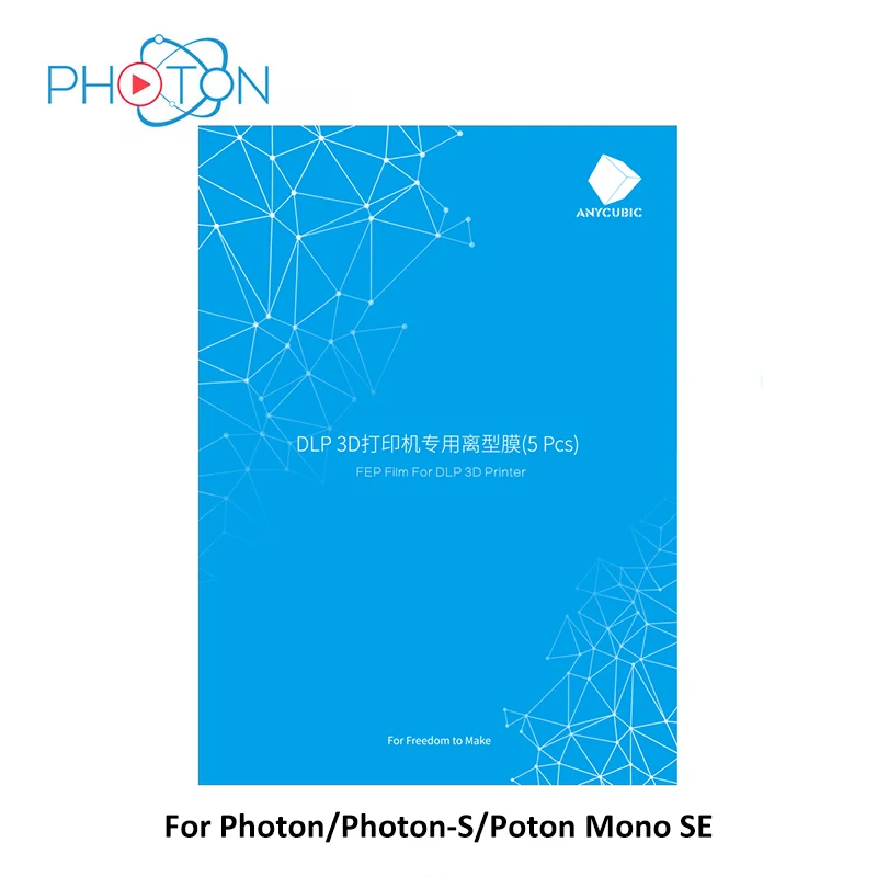 Запчасти для 3D принтера 5 шт./лот FEP пленка ANYCUBIC Photon/Photon S/Photon Mono SE 140x200 мм SLA/LCD Fep