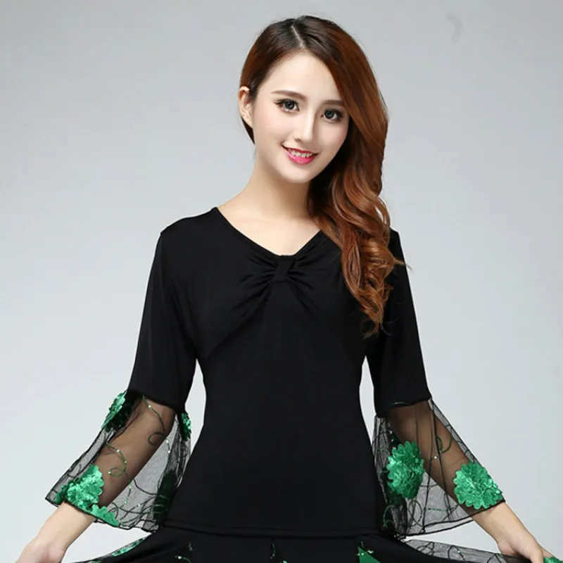 2020 костюм для бальных танцев топы блузки фламенко стандартная современная