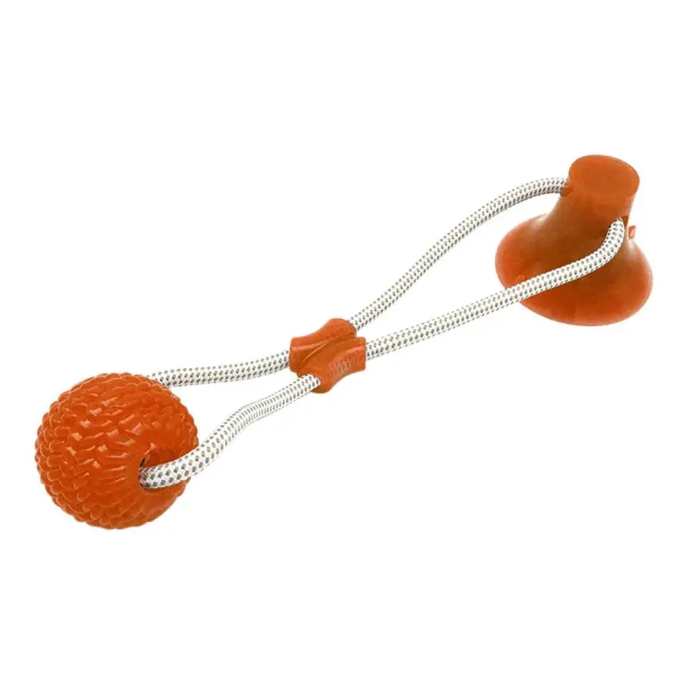 

Interactive Pet Dogs Suction Cup TPR Ball Toys Pet Molar Bite Dog Toys Rubber Safe Chew Ball Cleaning Teeth Toy For Dog Cat US