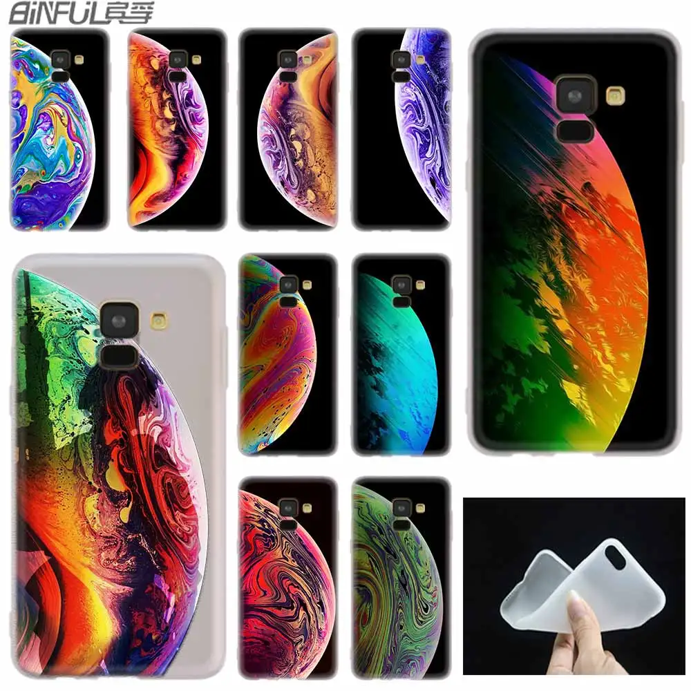 Красивый чехол с рисунком планеты силиконовый для телефона Samsung A50 A70 A80 A30 A40 A90 A6 A8