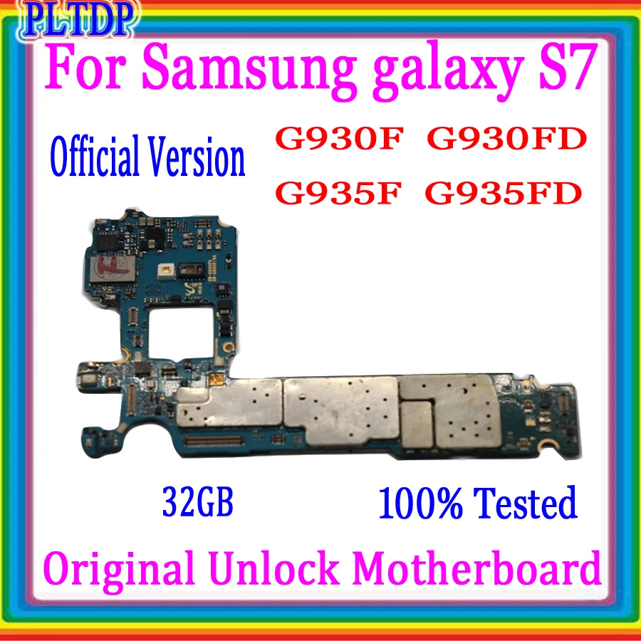 Заводская разблокированная материнская плата для Samsung Galaxy S7 Edge G930F G935F G935FD с