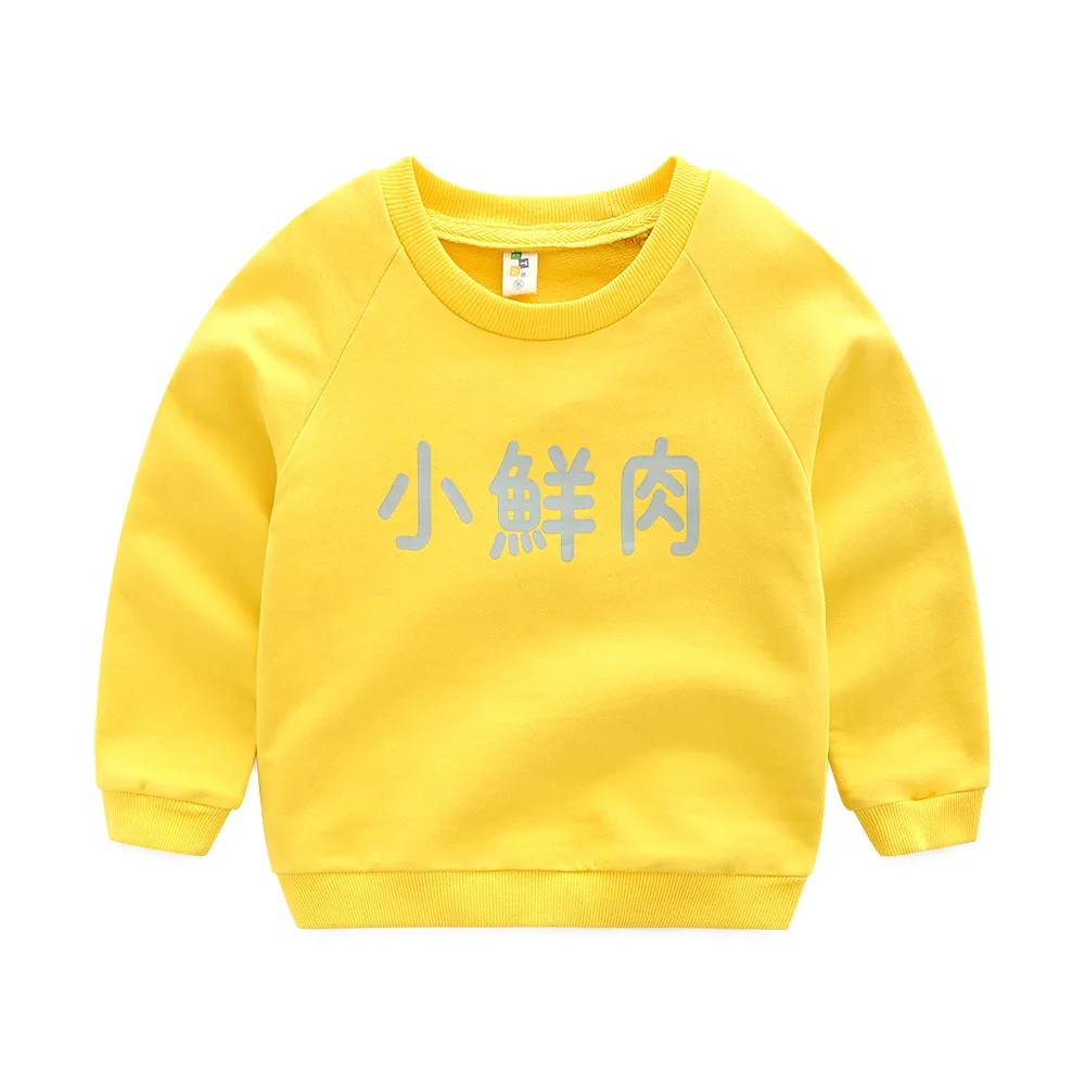 DE PEACH Baby Girls Boys Sweatshirts Winter Spring Autumn Children's Sweatshirt Chinese Printed Sweater New Kids T-shirt Clothes |
