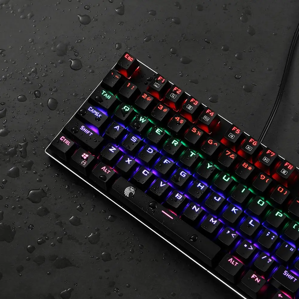 Z88 TKL механическая клавиатура линейный красный выключатель светодиодный Радуга