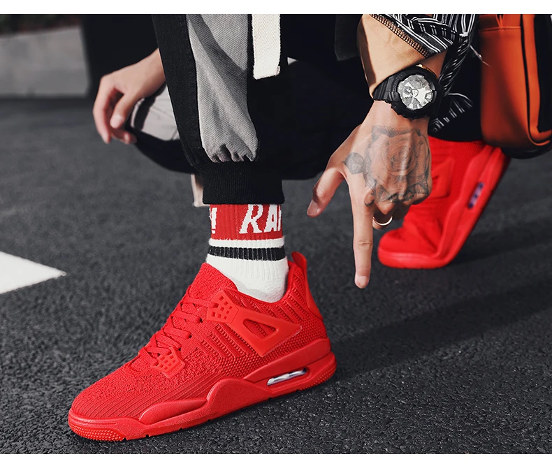 Мужские кроссовки удобные дышащие Flyknit мужские кроссовки прогулочные весенние zapatillas hombre спортивные туфли для мужчин Нескользящие