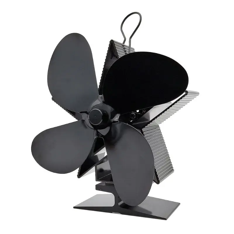 

28EB 4 Blade Star Heat Powered Wood Stove Fan Log Burner Fireplace Quiet Eco Friendly Heat Distribution