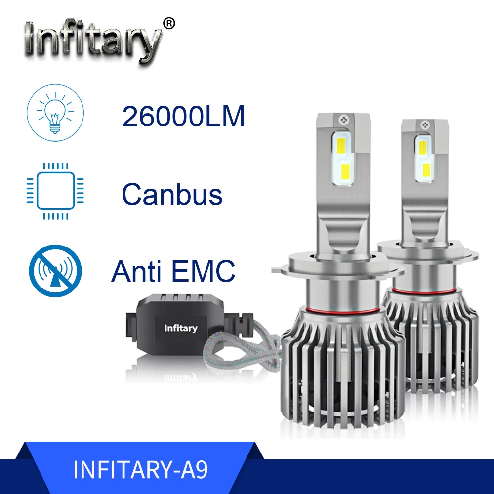 

Infitary 26000LM Anti EMC Super HB4 H7 Led Canbus Car Headlight Bulbs Led H1 H11 H3 9005 HB3 9006 HB4 H4 9004 HB1 9007 HB5 9012
