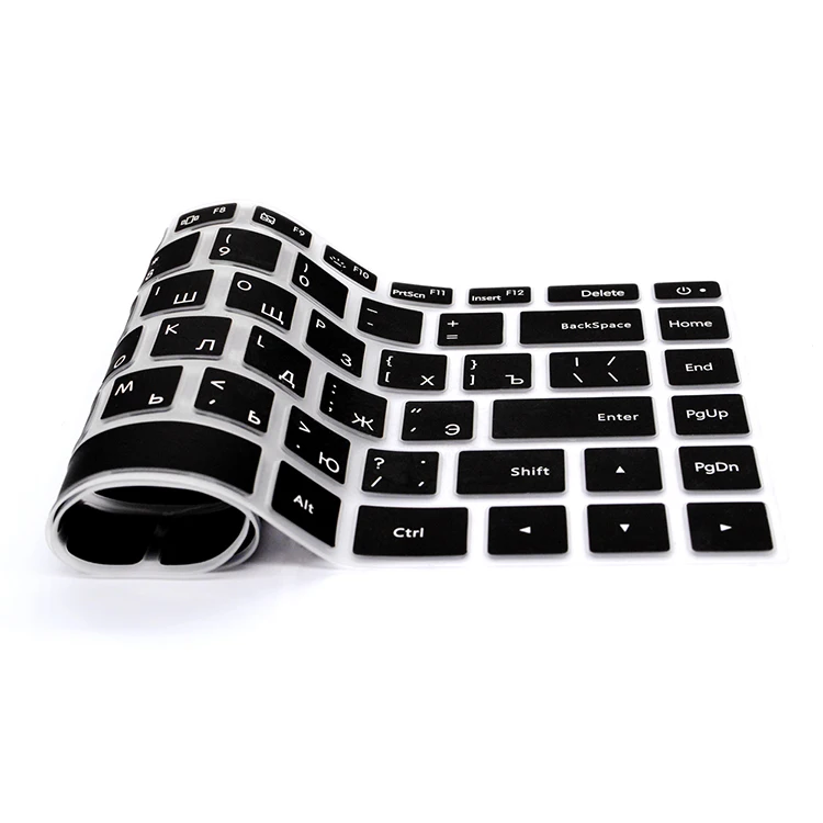 HRH мягкий силиконовый гелевый Чехол для клавиатуры с русским языком Защитная