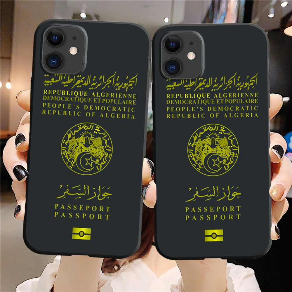 Чехол с алжирским паспортом для iPhone 12 mini 11 pro XR 7 Plus XS силиконовый чехол телефона 6S 8