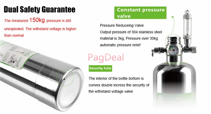 

Aquarium Co2 Generator System Kit Plant Fish Tank CO2 Reactor with Pressure Gauge Bubble Counter Filter Magnetic Soleonid Valve