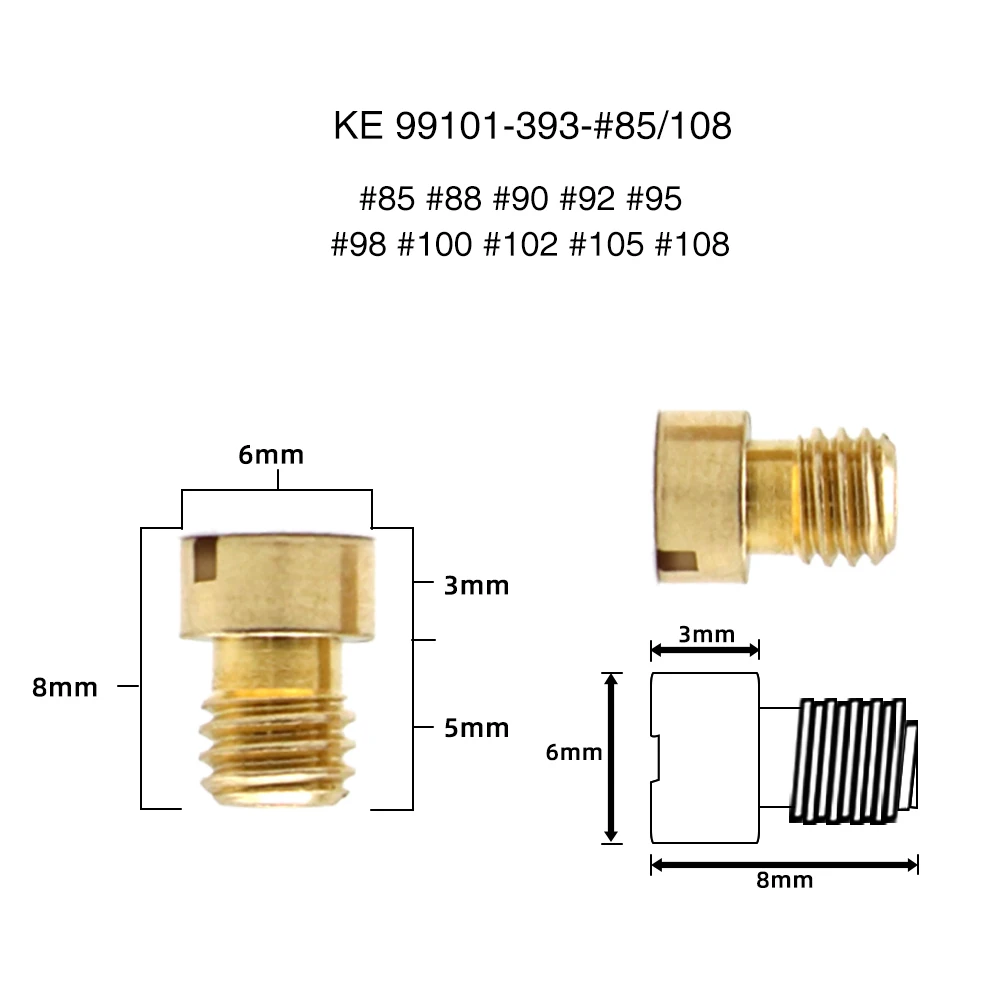 ZS гоночный 10 шт./компл. основной струи для Keihin FCR OKO KOSO PE PWK карбюратор Шестигранная