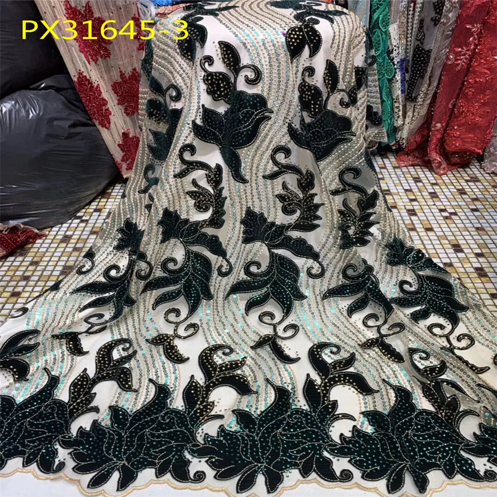 Нигерия уникальный королевский синий дизайн бархатная кружевная ткань вышитые