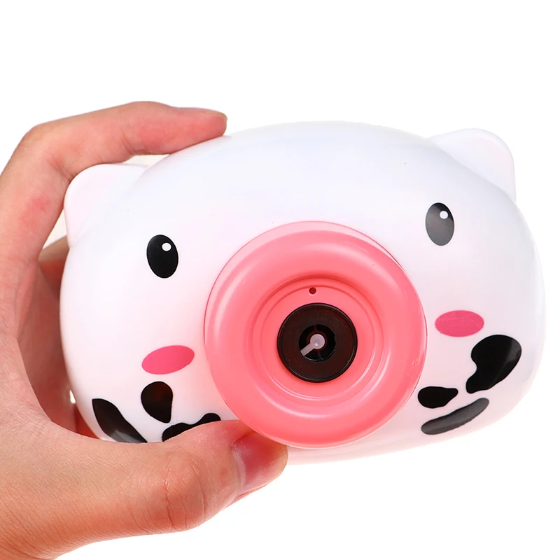 

Машинка для мыльных пузырей с мультяшным медведем и коровами, автоматическая камера для мыльных пузырей, Детская уличная игрушка с пузырьк...