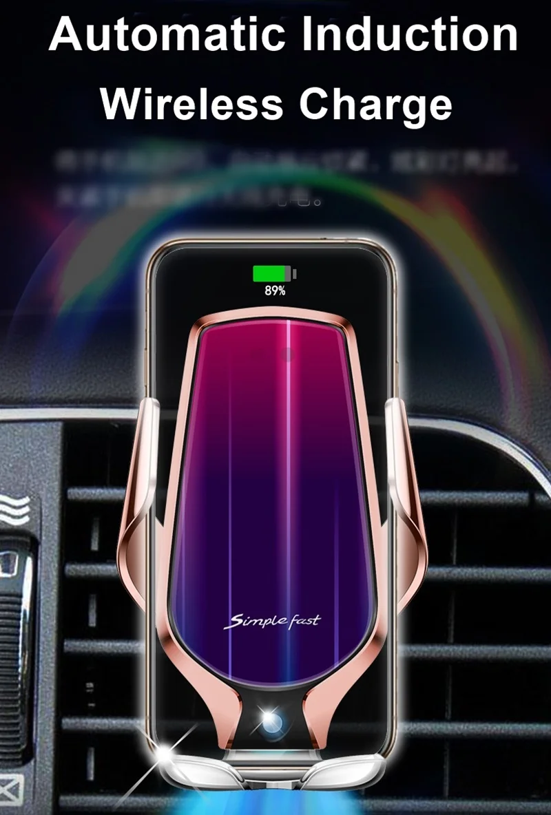 Tongdaytech 10 Вт Qi автомобильное беспроводное зарядное устройство для iPhone X 8 XS 11 Pro Max автомобильный держатель для телефона Быстрое беспроводное зарядное устройство для samsung S10 Plus