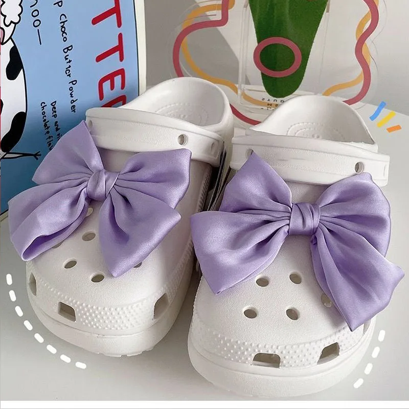 Лидер продаж стильная Пряжка для обуви с бантом-бабочкой Кроксы подвески