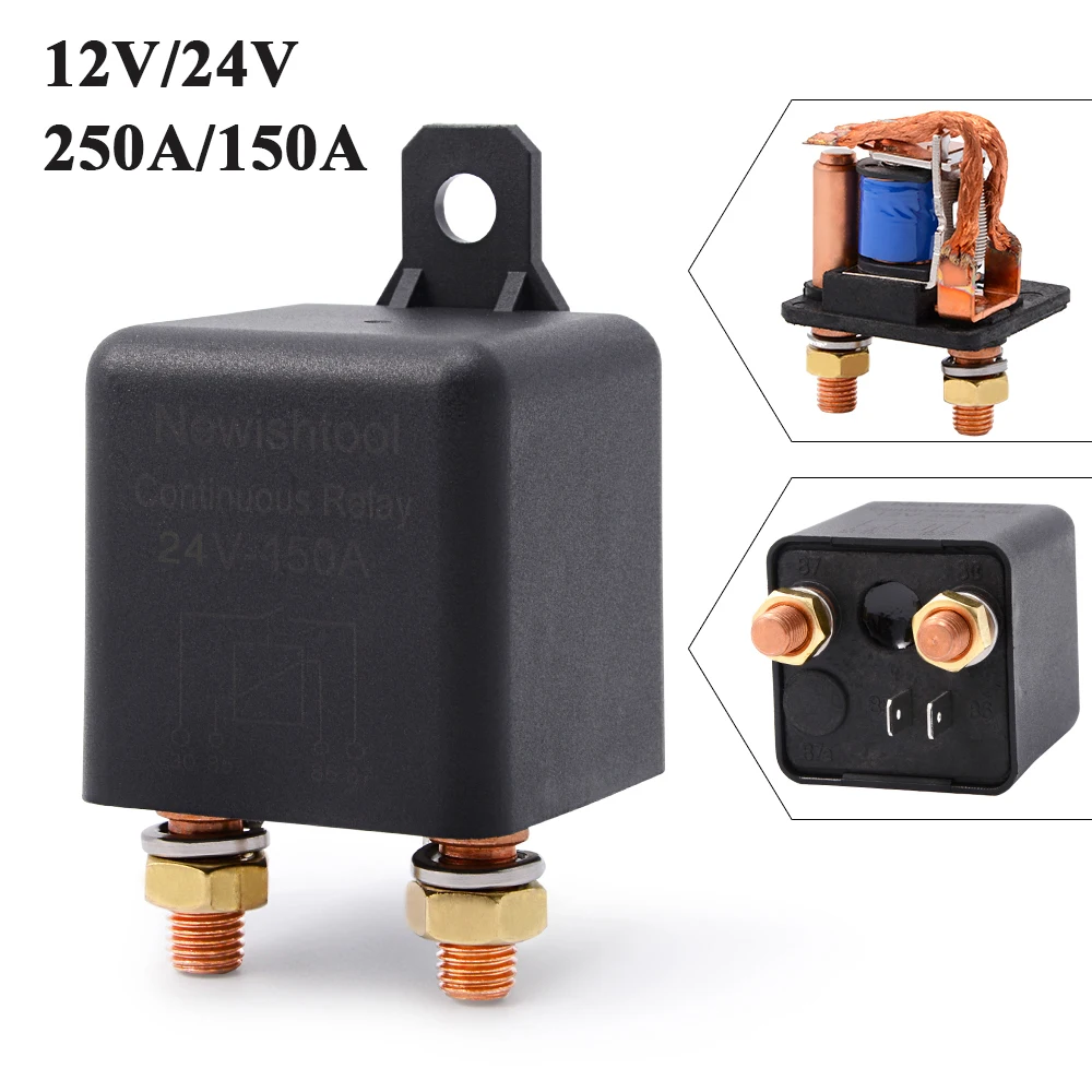 4Pin Car Relays 12V 24V Truck Motor 250A 150A High Current Starter Battery Control Switch Continuous Automotive On/Off Relay