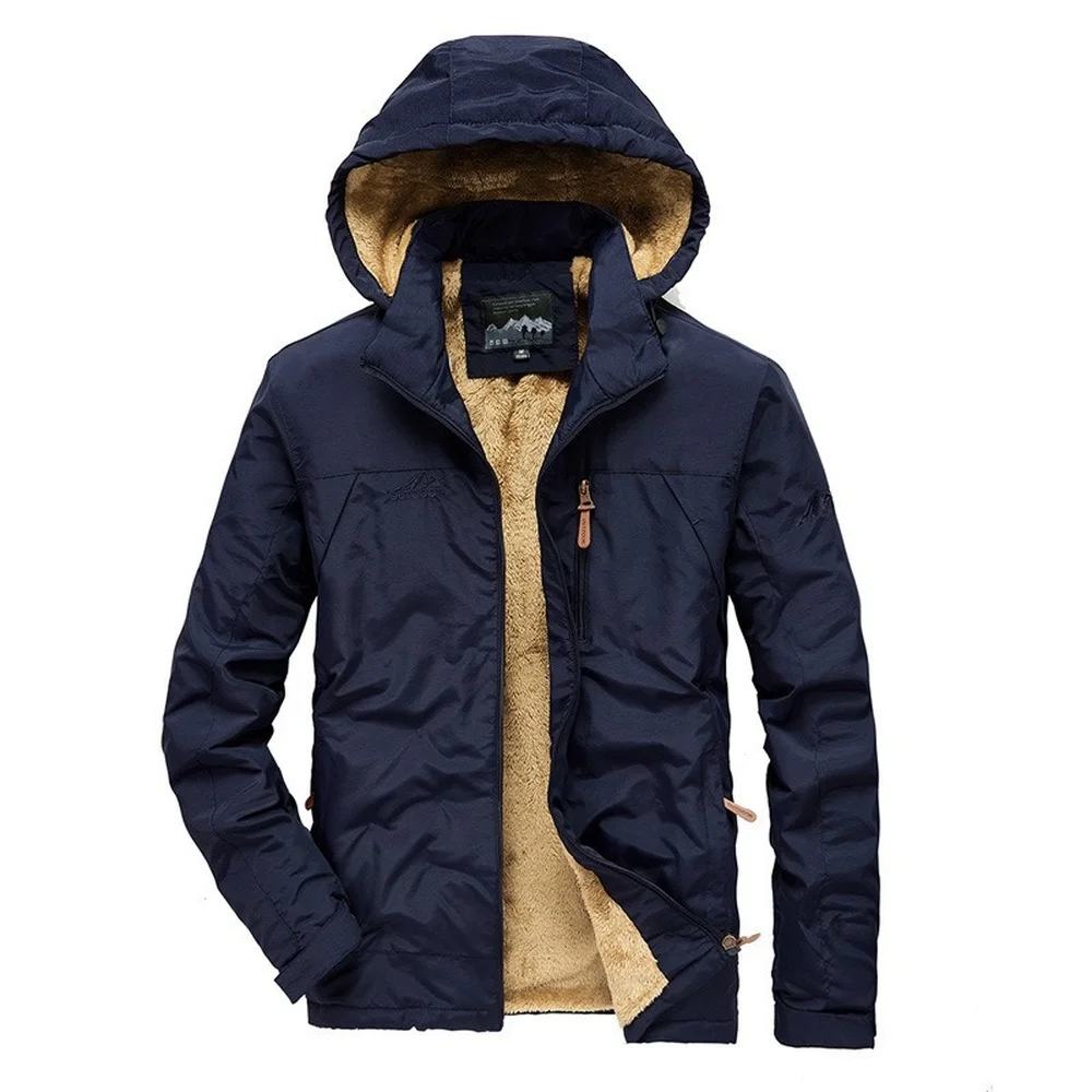 ZOGAA Autumn and winter new style plus velvet jacket men's casual outdoor hoodable quick-drying jacket cotton jacket
