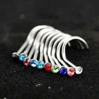 10 pcs punk style piercing nose lip jewelry body jewelry for man women studs 2mm pick stainless steel free shipping