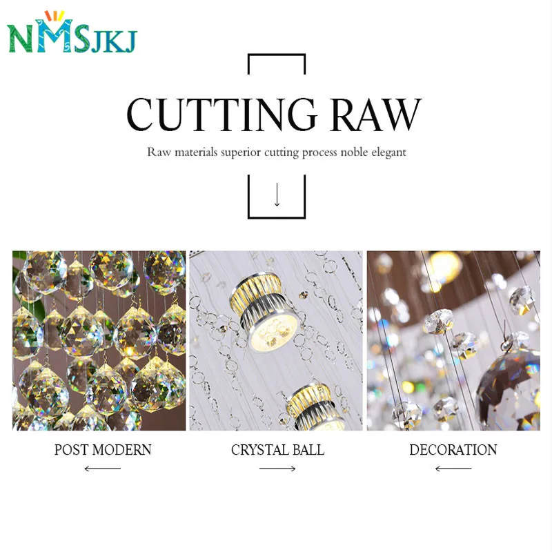 Современные светодиодные роскошные хрустальные люстры большая подвесная