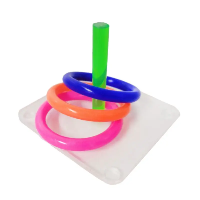 

Pet Parrot Platform Plastic Ring Bird Educational Interactive Toy Training Chew
