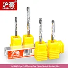 HUHAO 1 шт. 3,175 мм хвостовик спираль с одной канавкой вольфрамовый карбид фреза гравировка резка древесина алюминий фреза ЧПУ Концевая фреза