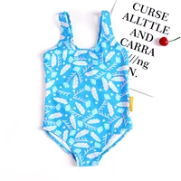 2021 new girls one piece swimsuit baby floral swimwear child maiden bathing suit cute backless beachwear infant triangle bikini